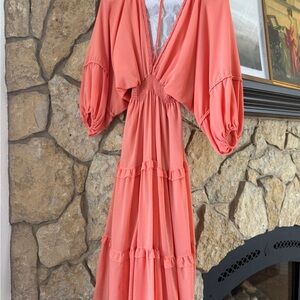 Elegant Coral MISA Dress